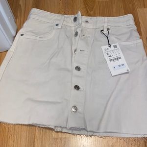 Zara button mini skirt